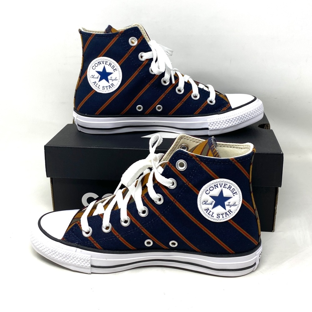 Converse Chuck Taylor High Shoes Skate Bordeaux Blue Canvas Women's Size A04303C - Picture 2 of 9